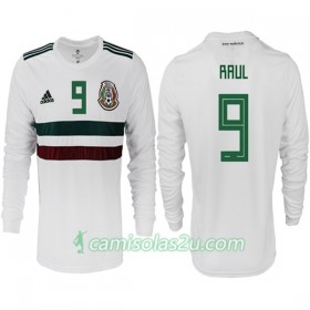 Camisolas de Futebol México RAUL 9 Equipamento Alternativa Copa do Mundo 2018 Manga Comprida